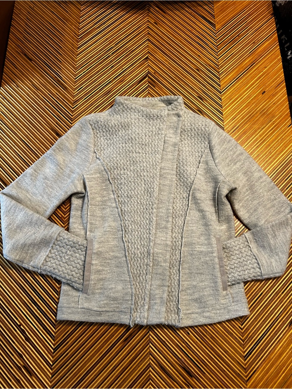 Sparrow Anthropologie Moto Full Zip Knit Sweater Jacket